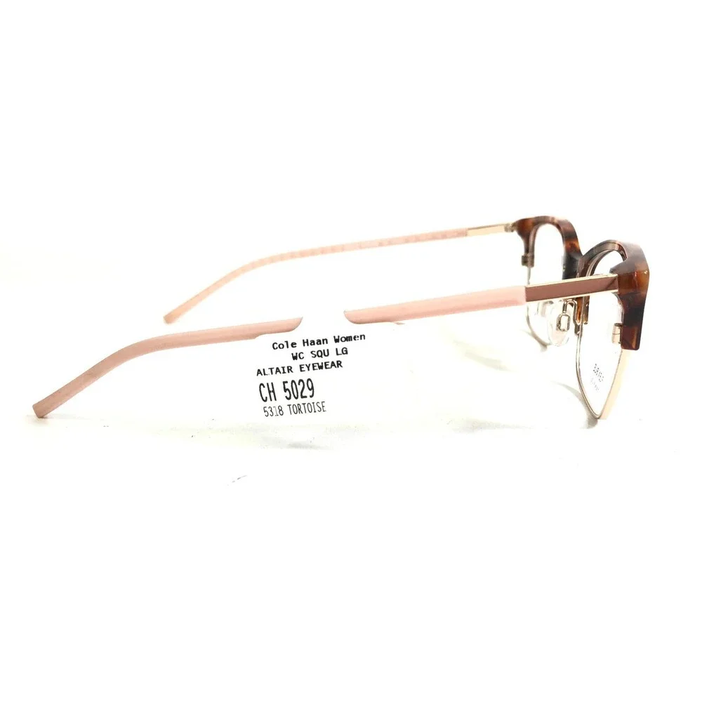 Cole Haan Eyeglasses Frames CH5029 239 Pink Tortoise Gold Cat Eye 53-18-135